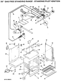 30" GAS FREE STANDING RANGE - STANDING PILOT IGNITION Diagram and Parts List for JGBC17GPH3  General Electric Range