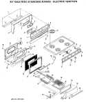 Part Location Diagram of WB62X1622 GE PANEL-MAIN TOP (ALMOND)