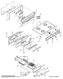 Section Diagram and Parts List for JGBS16EH3  General Electric Range