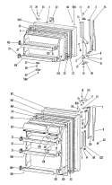 Section Diagram and Parts List for TBX23CHBR  General Electric Refrigerator