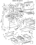 Section Diagram and Parts List for TBX23CHBR  General Electric Refrigerator