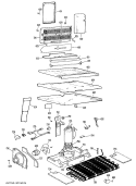 Section Diagram and Parts List for TBX23CHBR  General Electric Refrigerator