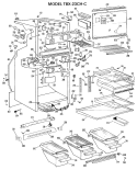 Section Diagram and Parts List for TBX23CHCR  General Electric Refrigerator