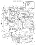 Section Diagram and Parts List for TBX23ZHBR  General Electric Refrigerator