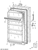 Section Diagram and Parts List for CA13DJE  General Electric Freezer