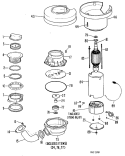Section Diagram and Parts List for GFC197G01  General Electric Food Waste Disposer
