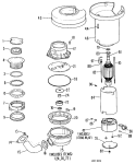 Section Diagram and Parts List for GFC1000G01  General Electric Food Waste Disposer