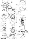 Section Diagram and Parts List for GFB1050G01  General Electric Food Waste Disposer