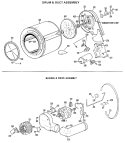 DRUM & DUCT ASSEMBLY Diagram and Parts List for DDG5189VTL  General Electric Dryer