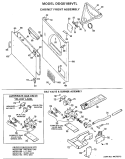 CABINET FRONT ASSEMBLY Diagram and Parts List for DDG5189VTL  General Electric Dryer