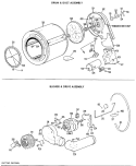 DRUM & DUCT ASSEMBLY Diagram and Parts List for DDG5380GDL  General Electric Dryer