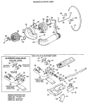 BLOWER & DRIVE ASM. Diagram and Parts List for DDG9280GDL  General Electric Dryer