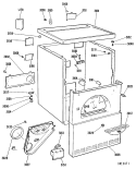 Section Diagram and Parts List for DDE5710GAM  General Electric Dryer