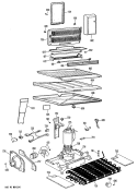 Section Diagram and Parts List for TBX18BJBR  General Electric Refrigerator