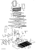 Section Diagram and Parts List for TBX18CJBR  General Electric Refrigerator