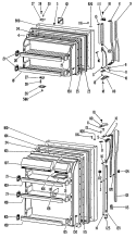 Section Diagram and Parts List for TBX18KJBR  General Electric Refrigerator