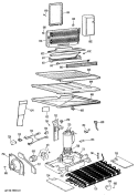 Section Diagram and Parts List for TBX18KJBR  General Electric Refrigerator