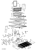 Section Diagram and Parts List for TBX18PJBR  General Electric Refrigerator