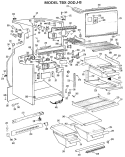 Section Diagram and Parts List for TBX20DJBR  General Electric Refrigerator