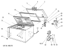 Section Diagram and Parts List for CB15DKB  General Electric Freezer