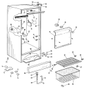 Section Diagram and Parts List for CAF16DKC  General Electric Freezer