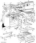 Section Diagram and Parts List for TBX17THBR  General Electric Refrigerator