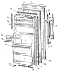 Section Diagram and Parts List for TA11SJBLAD  General Electric Refrigerator
