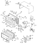 Section Diagram and Parts List for JEM81202  General Electric Microwave