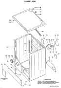 CABINET ASM. Diagram and Parts List for DDE8200GBL  General Electric Dryer