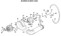 BLOWER & DRIVE ASM. Diagram and Parts List for DDE8200GBL  General Electric Dryer