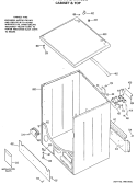 CABINET & TOP Diagram and Parts List for DDE7900GBL  General Electric Dryer