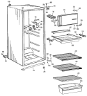 Section Diagram and Parts List for TA14SJCLAD  General Electric Refrigerator