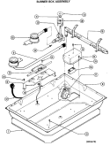 BURNER BOX ASSEMBLY Diagram and Parts List for JGP300EK1  General Electric Cooktop