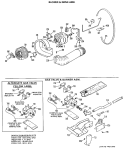 BLOWER & DRIVE ASM. Diagram and Parts List for DDG9380LAL  General Electric Dryer