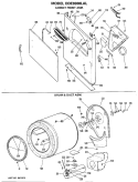 CABINET FRONT ASM. Diagram and Parts List for DDE9300LAL  General Electric Dryer