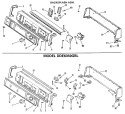 BACKSPLASH ASM. Diagram and Parts List for DDE7500GBL  General Electric Dryer