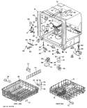 Section Diagram and Parts List for GSD1100L03  General Electric Dishwasher
