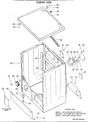 CABINET ASM. Diagram and Parts List for DDE9300LBL  General Electric Dryer