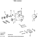 TIMER ASSEMBLY Diagram and Parts List for DDC5000FBL  General Electric Dryer