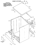 CABINET & TOP ASM. Diagram and Parts List for DDC5000FBL  General Electric Dryer