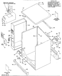 Section Diagram and Parts List for DDC4408AFL  General Electric Dryer