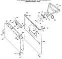 CABINET FRONT ASM. Diagram and Parts List for DDC4408AFL  General Electric Dryer