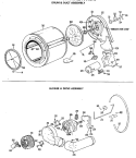 DRUM & DUCT ASSEMBLY Diagram and Parts List for DDG5786LAL  General Electric Dryer