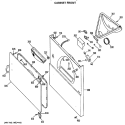 CABINET FRONT Diagram and Parts List for DDE5706LAL  General Electric Dryer