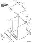CABINET & TOP Diagram and Parts List for DDE5706LAL  General Electric Dryer