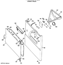 CABINET FRONT Diagram and Parts List for DDE6407LAL  General Electric Dryer