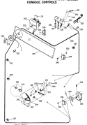 CONSOLE, CONTROLS Diagram and Parts List for DDP1280GBE  General Electric Dryer