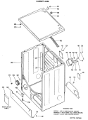 CABINET ASM. Diagram and Parts List for DDE8107MAL  General Electric Dryer