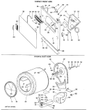 Section Diagram and Parts List for DDE8107MAL  General Electric Dryer