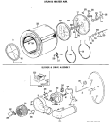 Section Diagram and Parts List for DDE5207MAL  General Electric Dryer